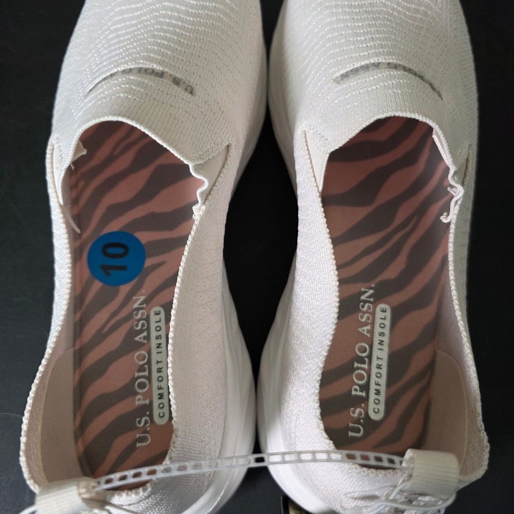 US Polo Assn Halia-K Womens Slip On Sneakers White NW12980 Size 10 - Picture 12 of 14
